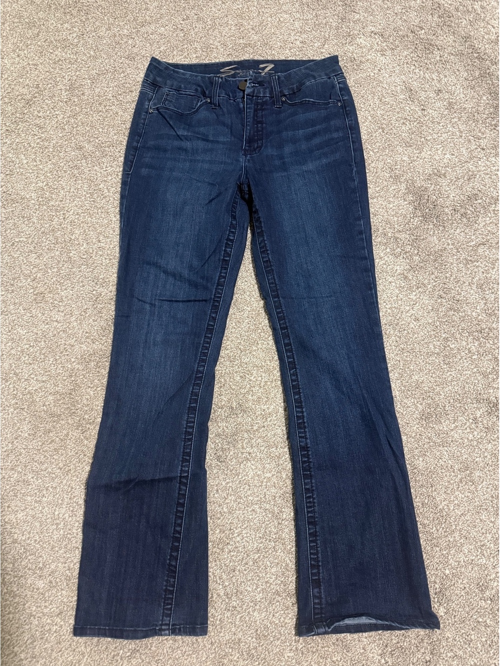 Seven7 Women's Tummyless High Rise Boot Cut Jeans Size 8